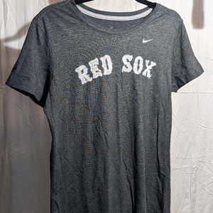 Nike MLB Red Sox, Women's Slim Fit T-Shirt, Gray, Large